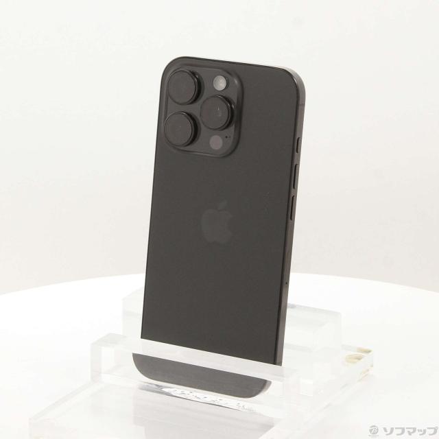 (中古)Apple iPhone16 Pro 128GB ブラックチタニウム MYMV3J/A SIMフリー(258-ud)