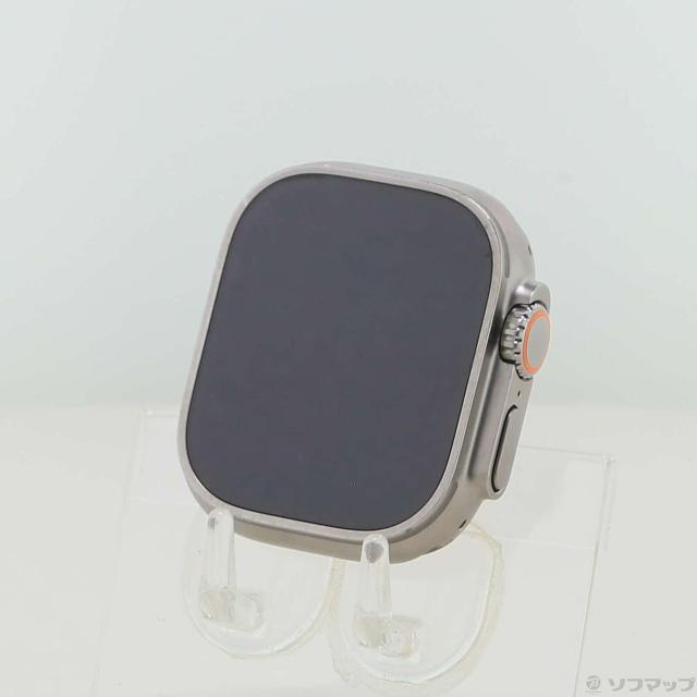 (中古)Apple Apple Watch Ultra GPS + Cellular 49mm チタニウムケース バンド無し(198-ud)