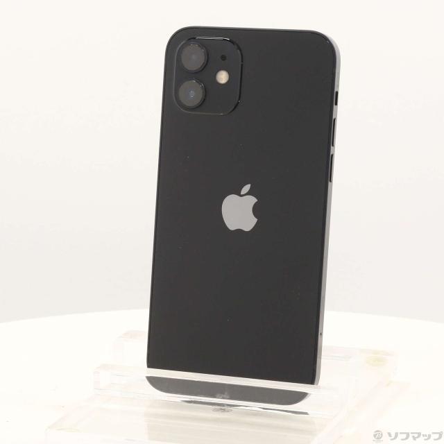 (中古)Apple iPhone12 64GB ブラック MGHN3J/A SIMフリー(247-ud)