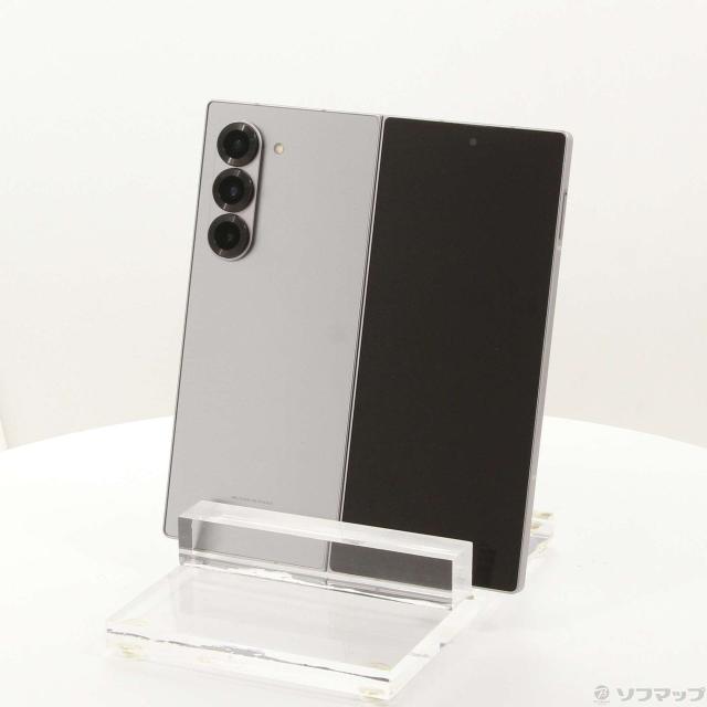 (中古)SAMSUNG Galaxy Z Fold6 256GB シルバーシャドウ SCG28 au SIMフリー(349-ud)