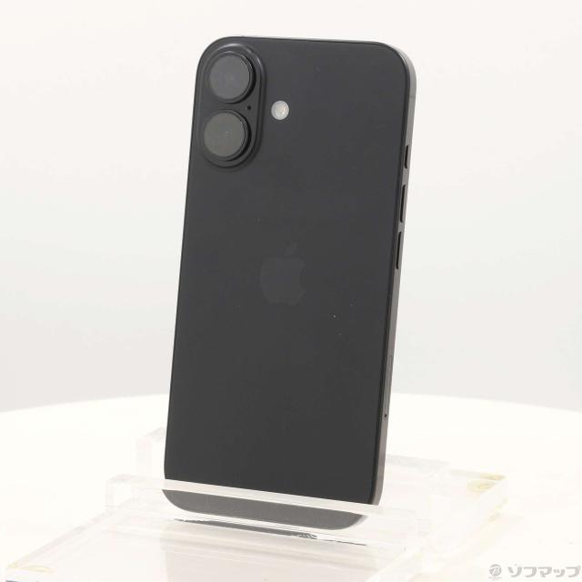 中古)Apple iPhone16 128GB ブラック MYDQ3J/A SIMフリー(198-ud 