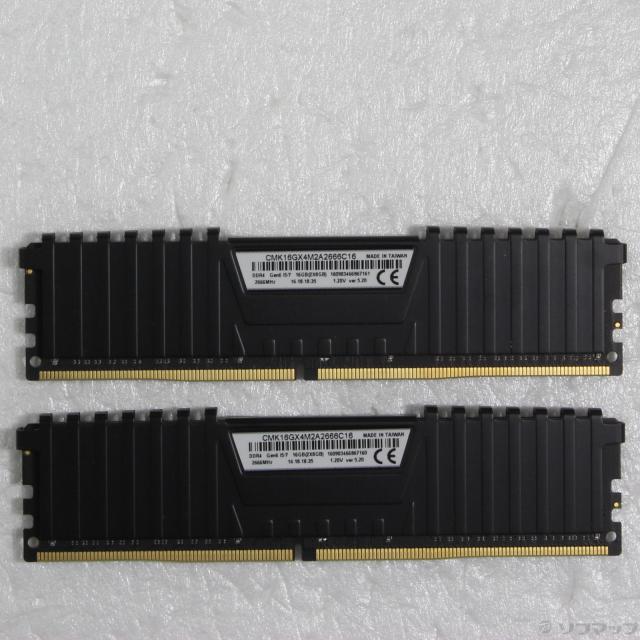 (中古)CORSAIR CMK16GX4M2A2666C16 16GB 8GB×2枚組(344-ud)