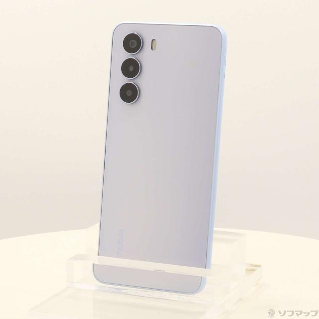 (中古)ZTE nubia S 5G 128GB ライトパープル A403ZT Y!mobile SIMフリー(377-ud)