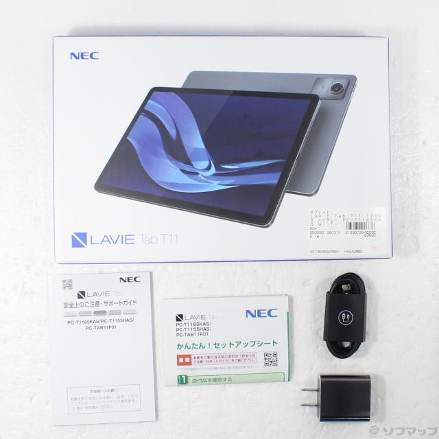 (中古)NEC LAVIE Tab T11 128GB ルナグレー PC-T1165KAS Wi-Fi(198-ud)_4