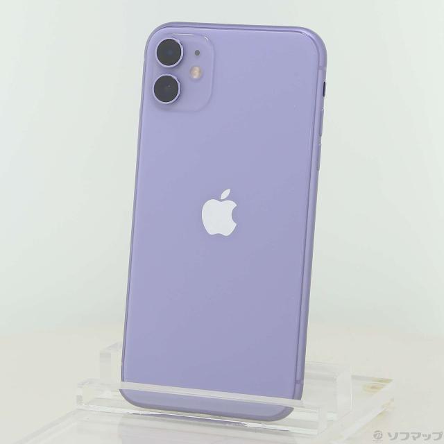 (中古)NTTドコモ iPhone11 128GB パープル MWM52J/A SIMフリー(247-ud)