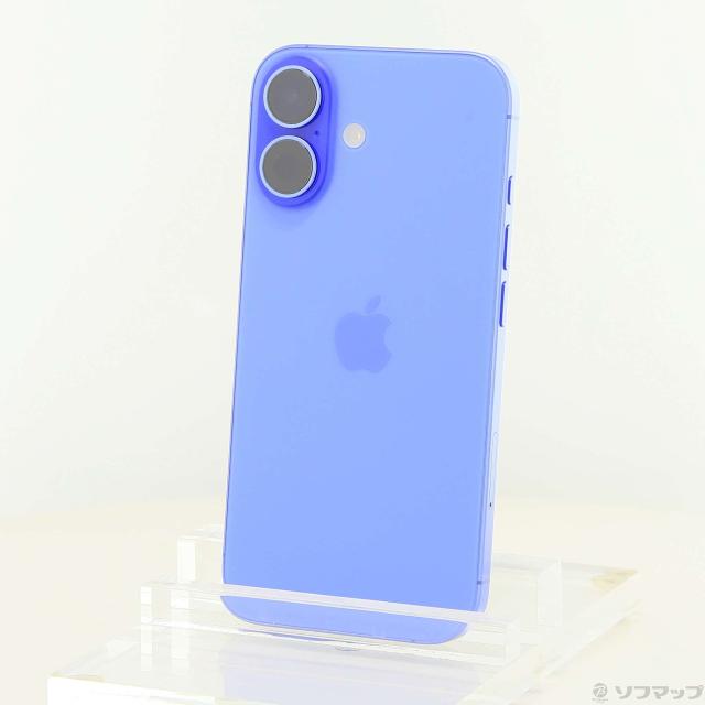 (中古)Apple iPhone16 256GB ウルトラマリン MYE03J/A SIMフリー(258-ud)