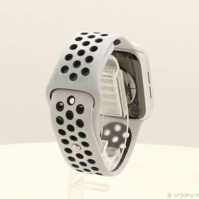 (中古)Apple Apple Watch Series 5 Nike GPS 44mm シルバーアルミニウムケース ピュアプラチナム/ブラックNikeスポーツバンド(377-ud)_2