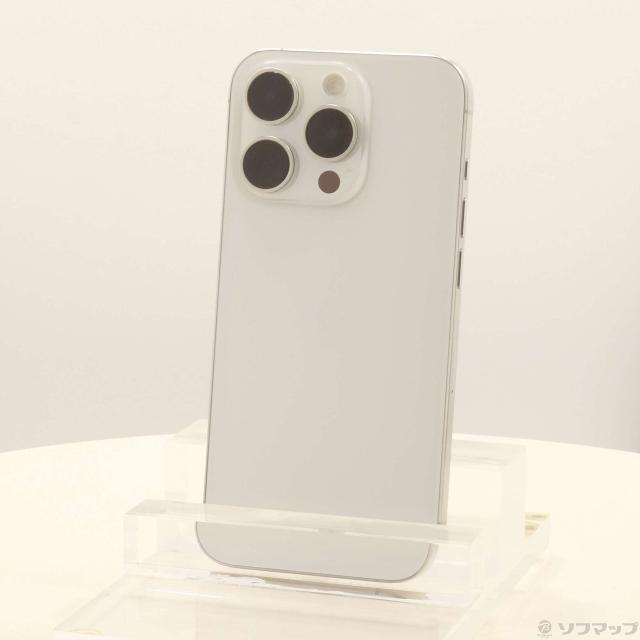 (中古)Apple iPhone15 Pro 256GB ホワイトチタニウム MTUD3J/A SIMフリー(258-ud)