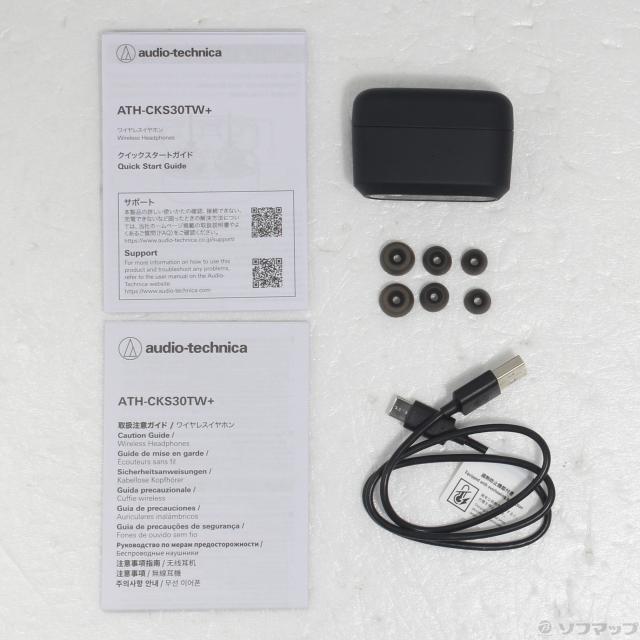 (中古)audio-technica ATH-CKS30TW+ BK マットブラック(349-ud)_4