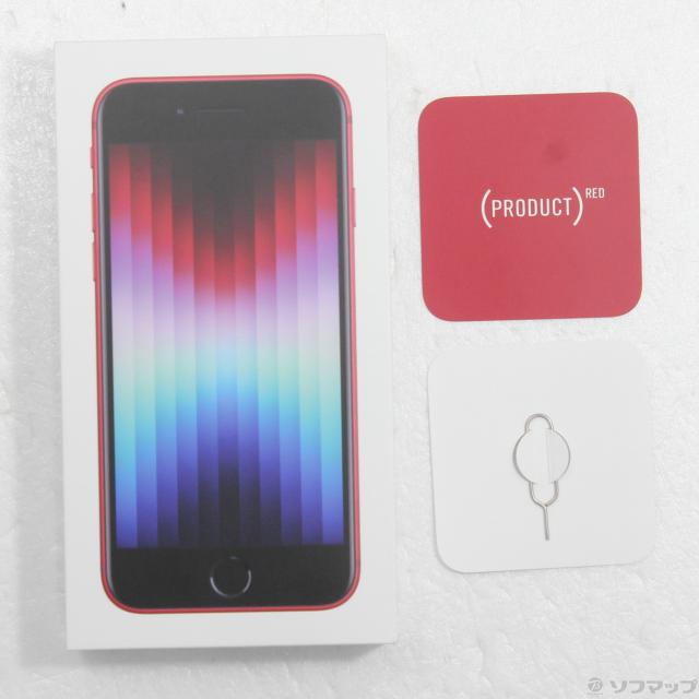 中古)Apple iPhone SE 第3世代 64GB プロダクトレッド MMYE3J/A SIM 