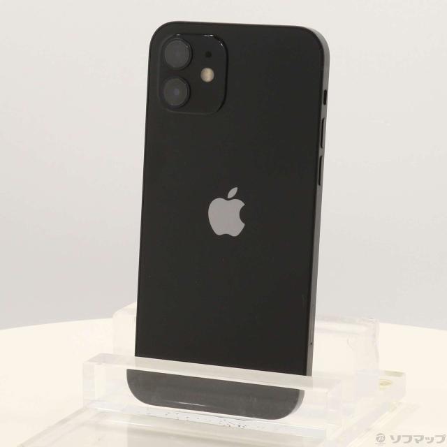 (中古)Apple iPhone12 128GB ブラック MGHU3J/A SIMフリー(269-ud)