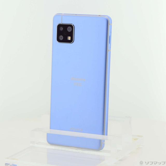 (中古)SHARP AQUOS sense5G 64GB スカイブルー SH-53A docomoロック解除SIMフリー(368-ud)