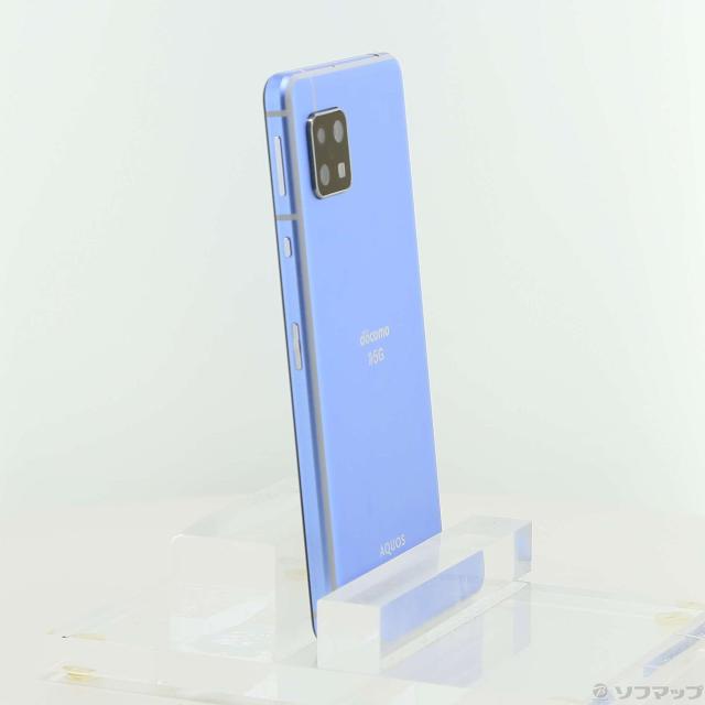 (中古)SHARP AQUOS sense5G 64GB スカイブルー SH-53A docomoロック解除SIMフリー(368-ud)_3