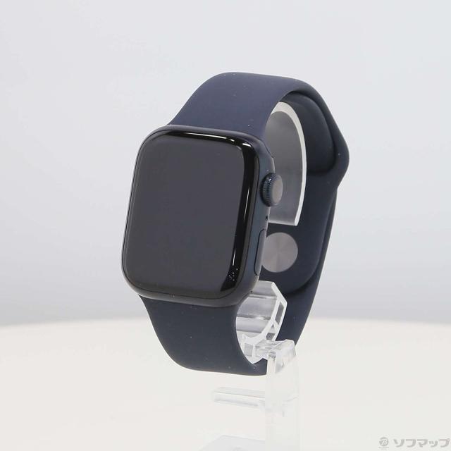 (中古)Apple Apple Watch Series 8 GPS 41mm ミッドナイトアルミニウムケース ミッドナイトスポーツバンド(198-ud)