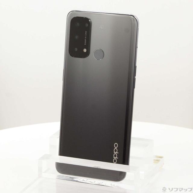(中古)OPPO OPPO Reno5 A 128GB シルバーブラック A101OP Y!mobile SIMフリー(377-ud)