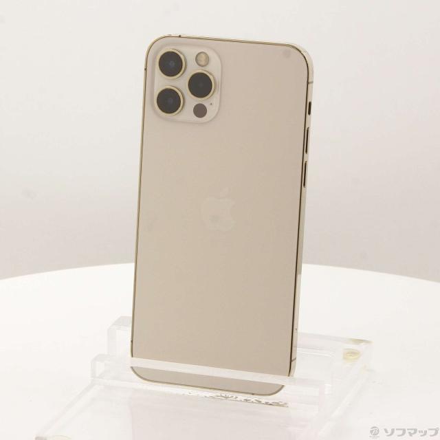 (中古)Apple iPhone12 Pro 128GB ゴールド MGM73J/A SIMフリー(348-ud)