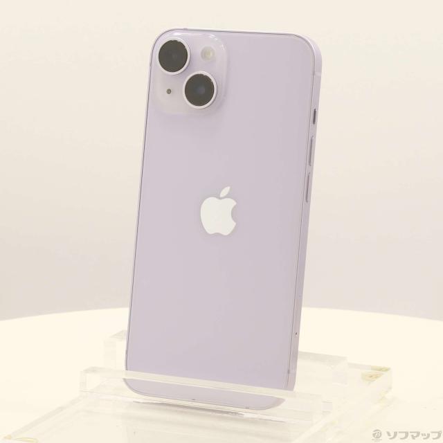 (中古)Apple iPhone14 128GB パープル MPUY3J/A SIMフリー(258-ud)