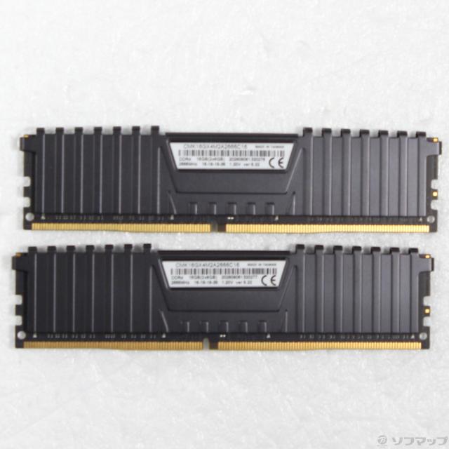 (中古)CORSAIR CMK16GX4M2A2666C16 16GB 8GB×2枚組(262-ud)