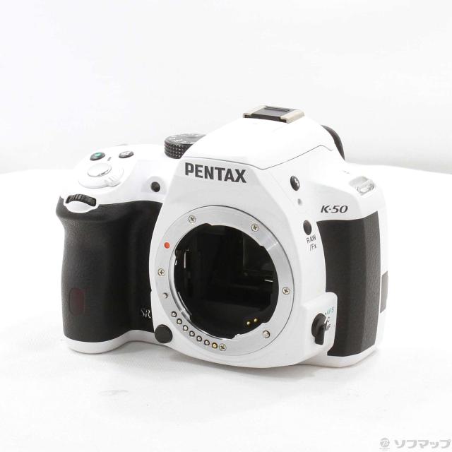 (中古)PENTAX K-50 (ホワイト)ボディ (1628万画素/SDXC)(348-ud)
