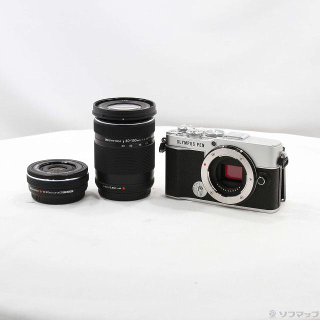 (中古)OLYMPUS OLYMPUS PEN E-P7 EZダブルズームキット シルバー(344-ud)