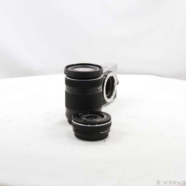中古)OLYMPUS OLYMPUS PEN E-P7 EZダブルズームキット シルバー(344-ud