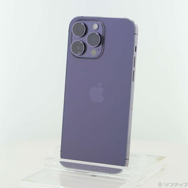 (中古)Apple iPhone14 Pro Max 256GB ディープパープル MQ9E3J/A SIMフリー(269-ud)