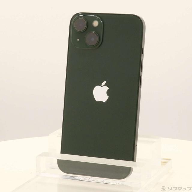 (中古)Apple iPhone13 128GB グリーン MNGG3J/A SIMフリー(297-ud)