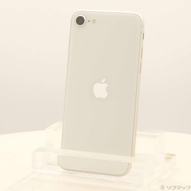 (中古)Apple iPhone SE 第3世代 64GB スターライト MMYD3J/A SIMフリー(258-ud)