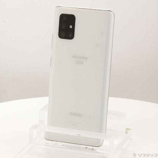 (中古)SAMSUNG GALAXY A51 5G 128GB プリズムブリックス ホワイト SC-54A docomoロック解除SIMフリー(295-ud)
