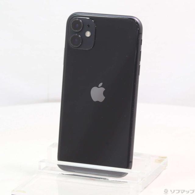 (中古)Apple iPhone11 128GB ブラック MHDH3J/A SIMフリー(247-ud)