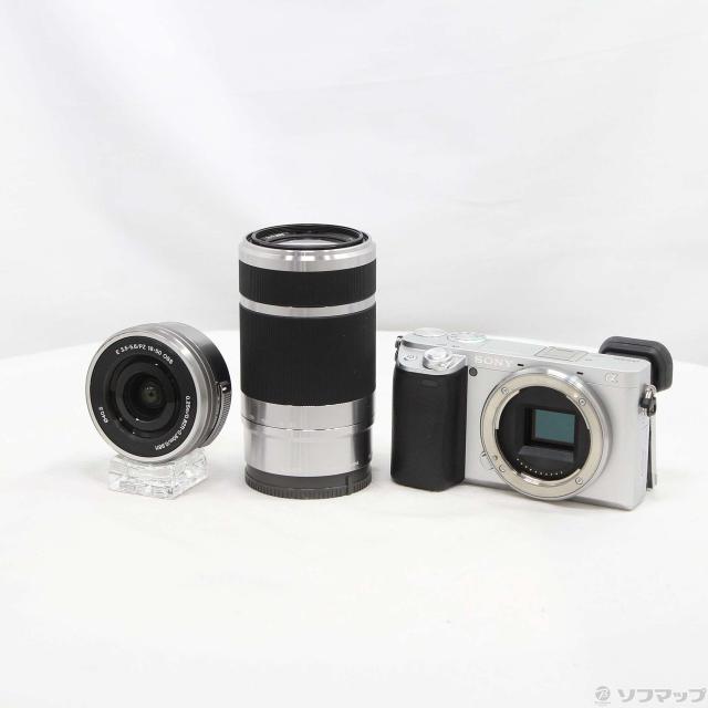(中古)SONY α6400 ILCE-6400Y ダブルズームレンズキット シルバー(276-ud)
