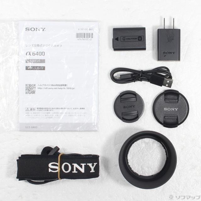 (中古)SONY α6400 ILCE-6400Y ダブルズームレンズキット シルバー(276-ud)_5