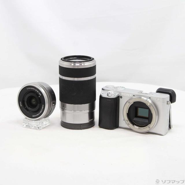 (中古)SONY α6400 ILCE-6400Y ダブルズームレンズキット シルバー(198-ud)