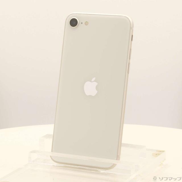 (中古)Apple iPhone SE 第3世代 64GB スターライト MMYD3J/A SIMフリー(258-ud)