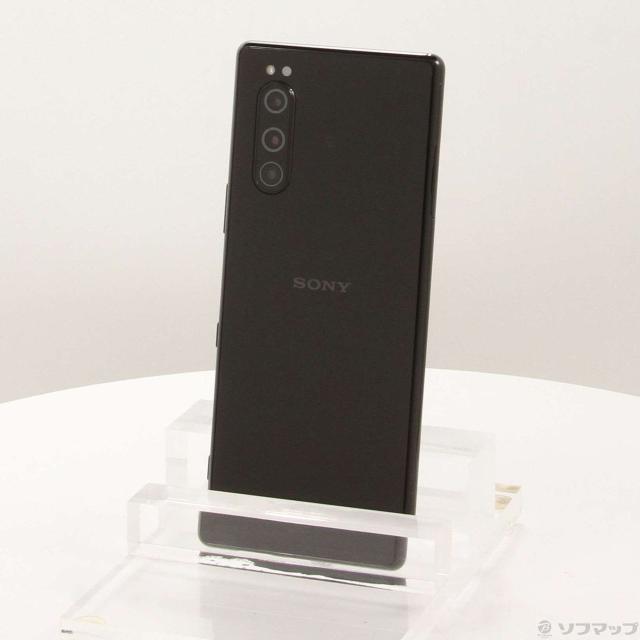 (中古)SONY Xperia 5 64GB ブラック SOV41 auロック解除SIMフリー(295-ud)