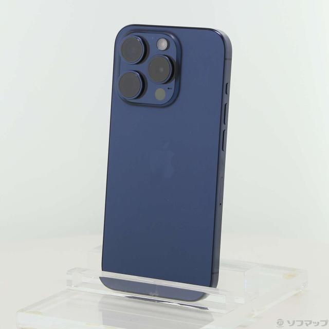(中古)Apple iPhone15 Pro 128GB ブルーチタニウム MTUA3J/A SIMフリー(377-ud)