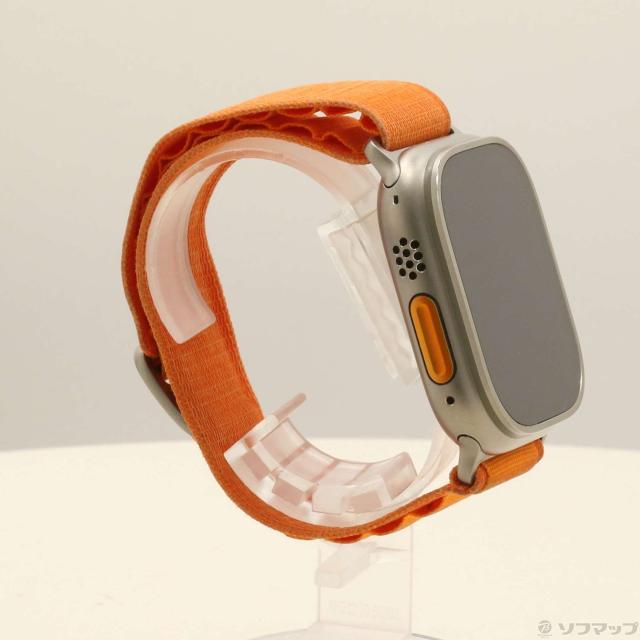 (中古)Apple Apple Watch Ultra GPS + Cellular 49mm チタニウムケース オレンジアルパインループ(262-ud)_3
