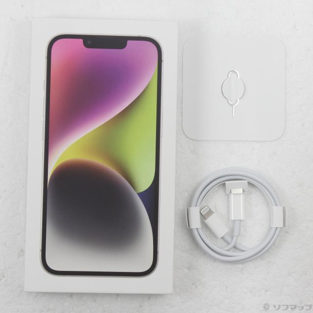 (中古)Apple iPhone14 256GB スターライト MPW33J/A SIMフリー(269-ud)