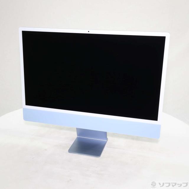 (中古)Apple iMac 24-inch Mid-2021 MGPL3J/A Apple M1 8コアCPU_8コアGPU 8GB SSD512GB ブルー (14.8 Sonoma)(198-ud)
