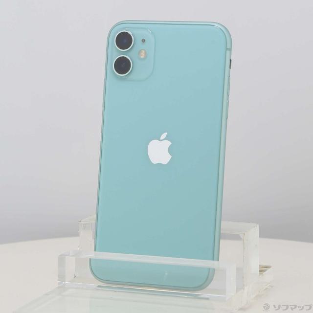 (中古)Apple iPhone11 64GB グリーン MWLY2J/A SIMフリー(262-ud)