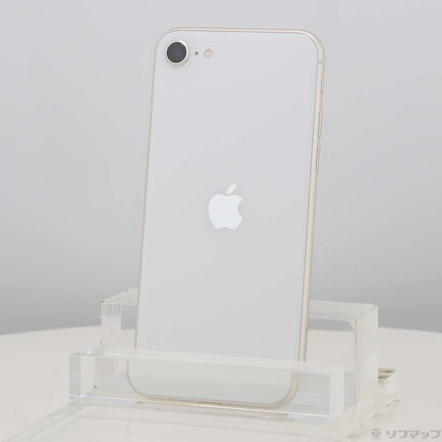 (中古)Apple iPhone SE 第3世代 64GB スターライト MMYD3J/A SIMフリー(258-ud)