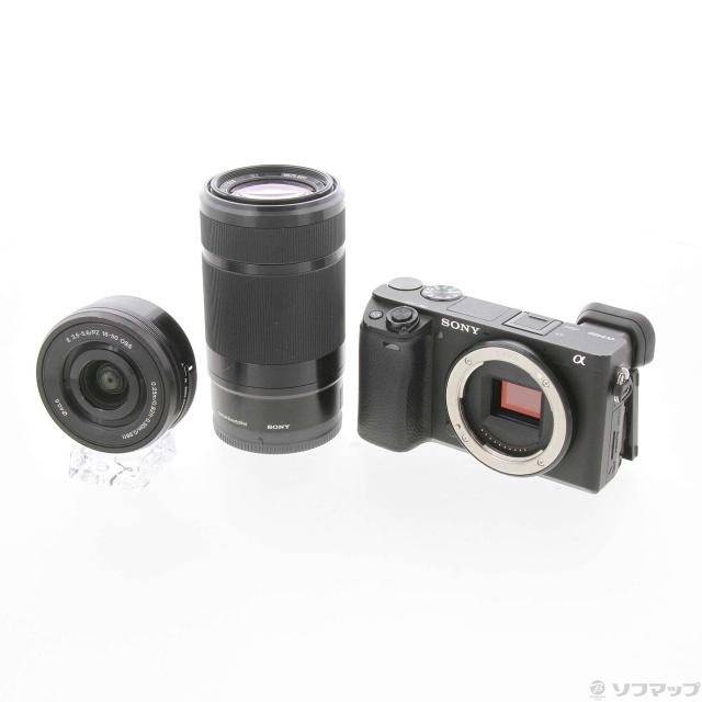(中古)SONY α6400 ILCE-6400Y ダブルズームレンズキット ブラック(348-ud)