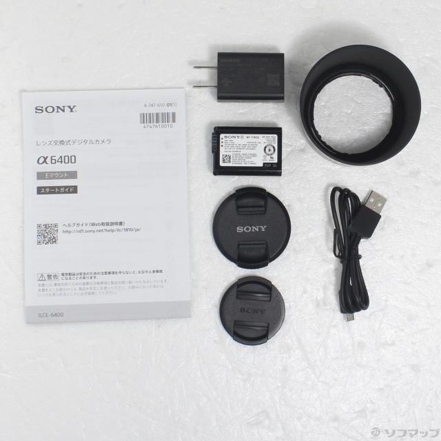 (中古)SONY α6400 ILCE-6400Y ダブルズームレンズキット ブラック(348-ud)_5