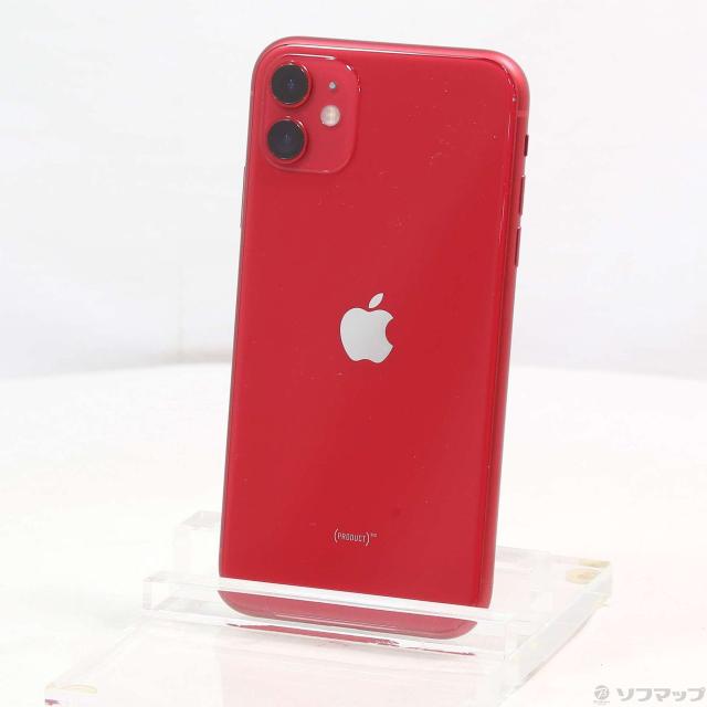 (中古)Apple iPhone11 128GB プロダクトレッド MWM32J/A SIMフリー(247-ud)