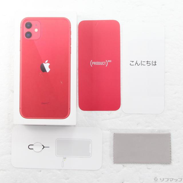 (中古)Apple iPhone11 128GB プロダクトレッド MWM32J/A SIMフリー(247-ud)_4