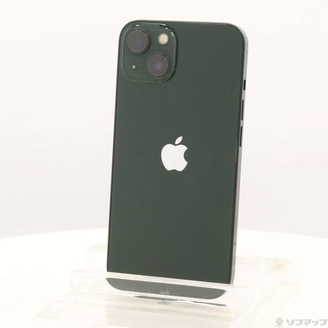 (中古)Apple iPhone13 128GB グリーン MNGG3J/A SIMフリー(247-ud)