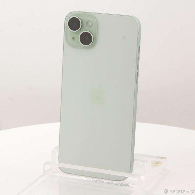 (中古)Apple iPhone15 Plus 128GB グリーン MU0E3J/A SIMフリー(262-ud)