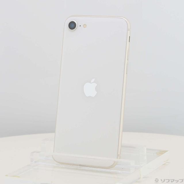 (中古)Apple iPhone SE 第3世代 64GB スターライト MMYD3J/A SIMフリー(262-ud)