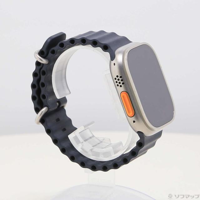 (中古)Apple Apple Watch Ultra GPS + Cellular 49mm チタニウムケース ミッドナイトオーシャンバンド(377-ud)_3