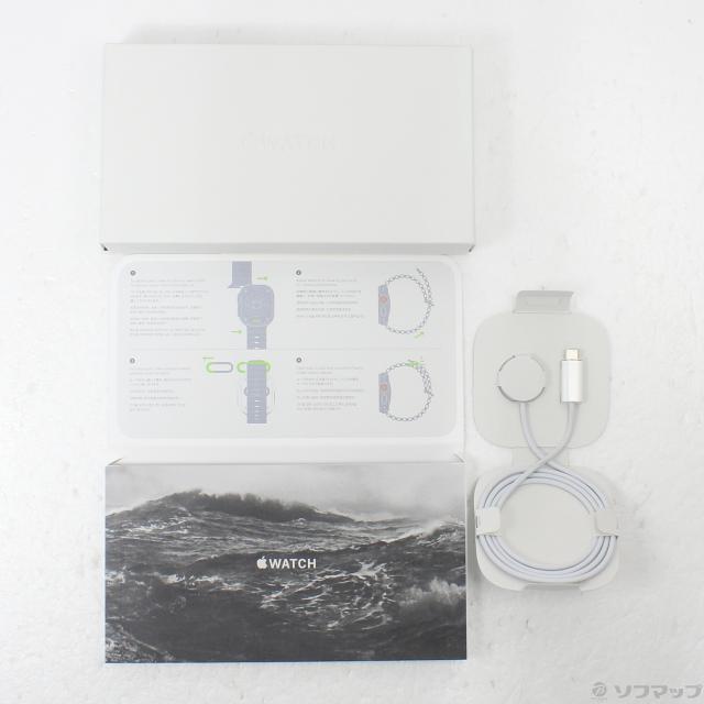 (中古)Apple Apple Watch Ultra GPS + Cellular 49mm チタニウムケース ミッドナイトオーシャンバンド(377-ud)_4